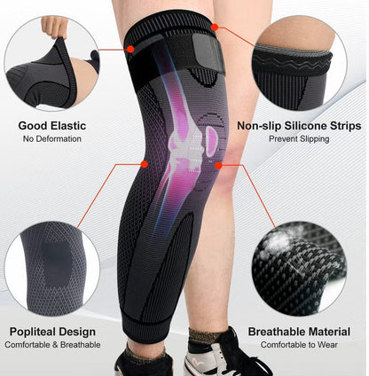 Pair of Leg Knee Support- Compression Sleeves